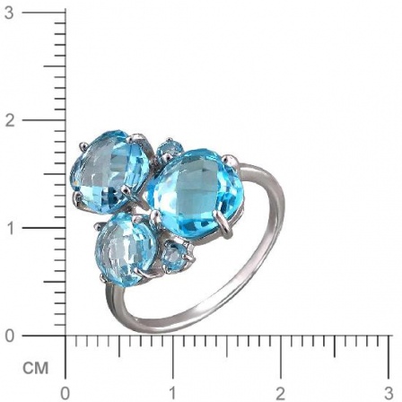 Кольцо с топазами из серебра (арт. 825513)