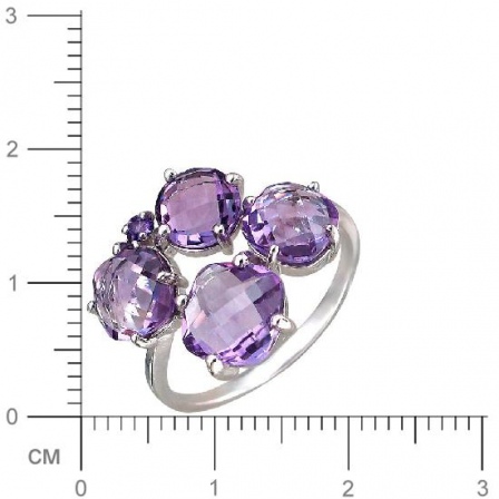 Кольцо с аметистом из серебра (арт. 825516)