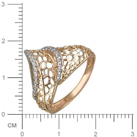 Кольцо с фианитами из серебра (арт. 825995)
