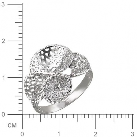 Кольцо с фианитами из серебра (арт. 826000)
