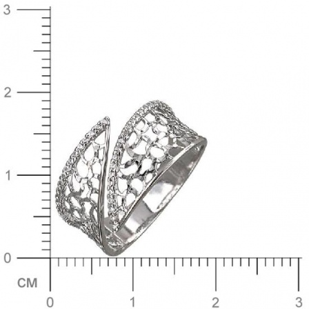 Кольцо с фианитами из серебра (арт. 826006)