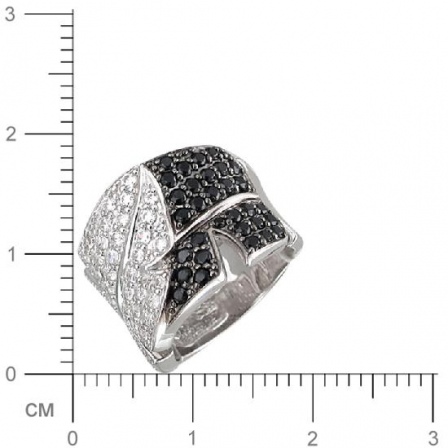 Кольцо с фианитами из серебра (арт. 826059)