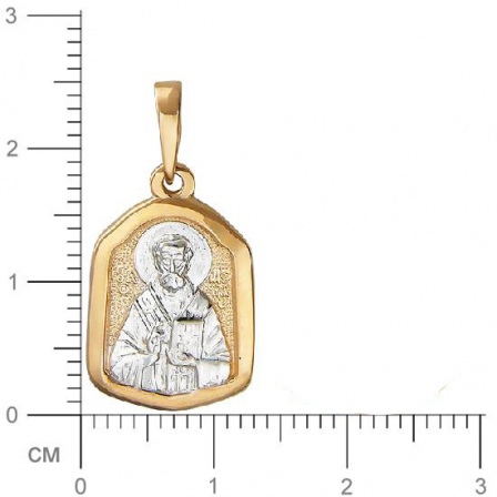 Подвеска-иконка "Николай Чудотворец" из красного золота (арт. 826328)