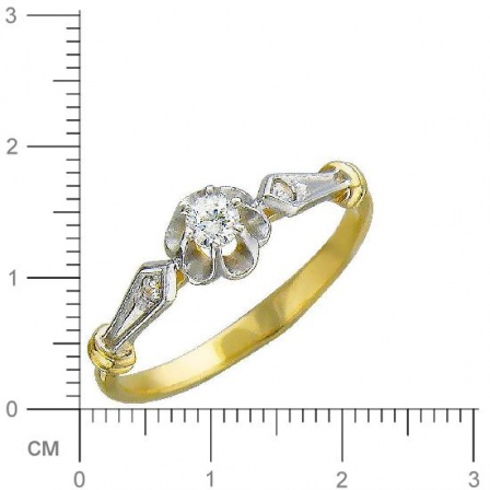 Кольцо с фианитами из желтого золота (арт. 826349)