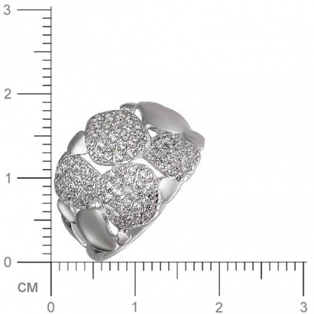 Кольцо с фианитами из серебра (арт. 826750)