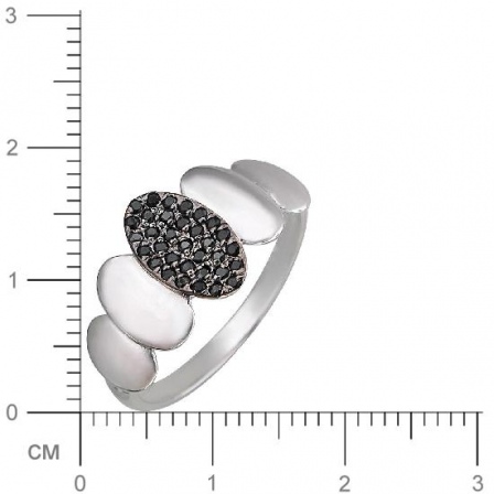 Кольцо с фианитами из серебра (арт. 826751)