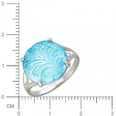 Кольцо с топазом, фианитами из серебра (арт. 827199)