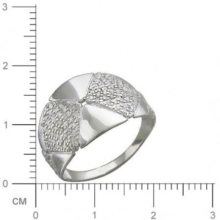 Кольцо с фианитами из серебра (арт. 827315)