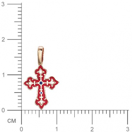 Крестик с вставкой из эмали из серебра (арт. 827710)
