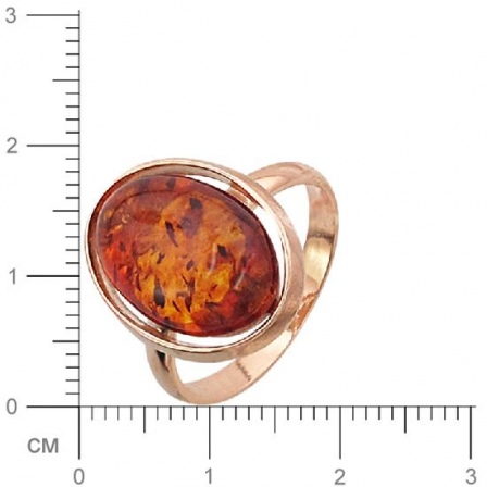 Кольцо с янтарем из серебра (арт. 828389)