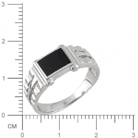 Кольцо с агатом, фианитом из серебра (арт. 828829)