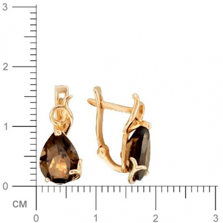 Серьги с цитринами из красного золота (арт. 829425)