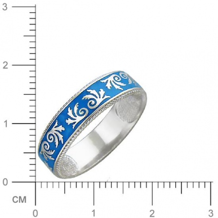 Кольцо с вставкой из эмали из серебра (арт. 830286)