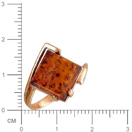 Кольцо с янтарем из серебра (арт. 831143)