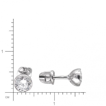 Серьги с фианитами из серебра (арт. 831254)