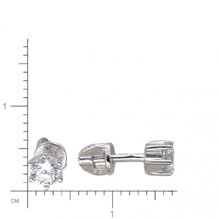 Серьги с фианитами из серебра (арт. 831255)