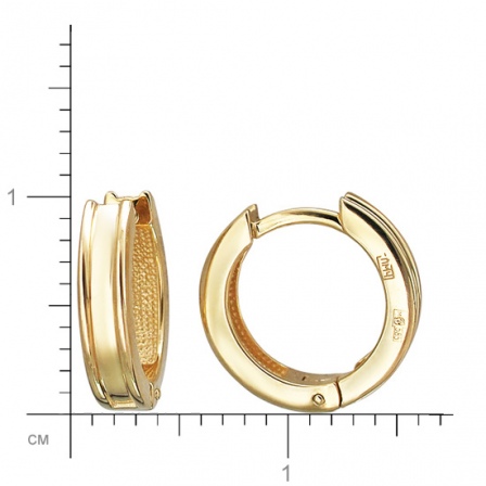Серьги из желтого золота. Диаметр 12 мм. (арт. 831324)