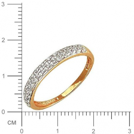 Кольцо с фианитами из красного золота (арт. 831989)