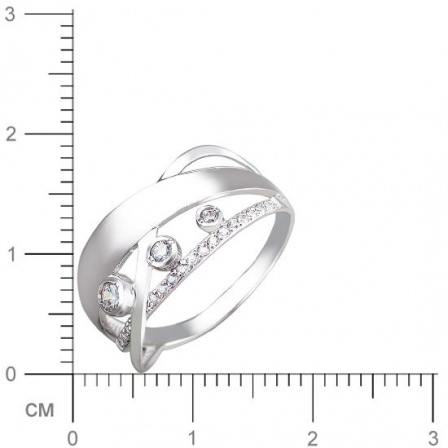 Кольцо с фианитами из серебра (арт. 832553)