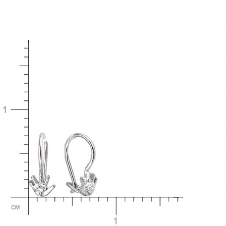 Серьги Ладошки из серебра (арт. 832585)