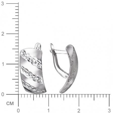 Серьги Пластины из серебра (арт. 832620)