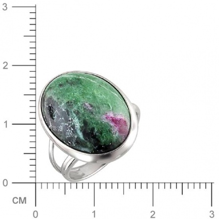 Кольцо с хризопразом из серебра (арт. 832859)