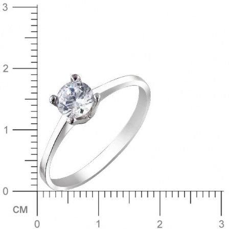 Кольцо с фианитом из серебра (арт. 833444)