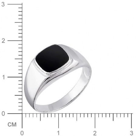 Кольцо с ониксом из серебра (арт. 833688)