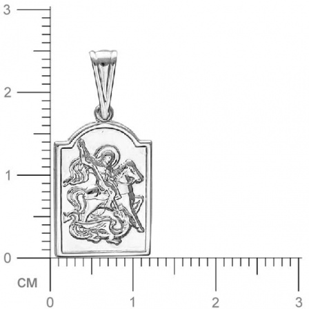 Подвеска-иконка "Георгий Победоносец" из серебра (арт. 833989)