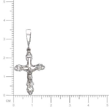 Крестик с фианитами из серебра (арт. 834131)