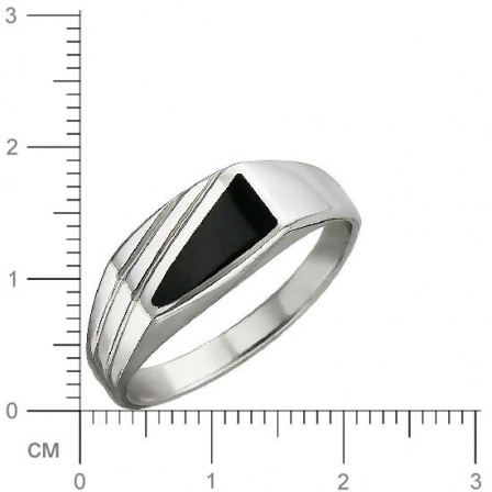 Кольцо с ониксом из серебра (арт. 834544)