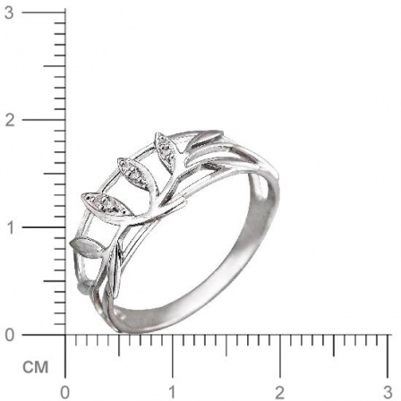 Кольцо с фианитами из серебра (арт. 834693)