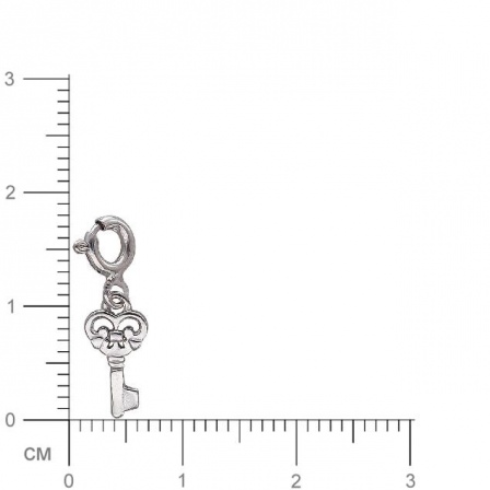 Подвеска Ключ на карабине из серебра (арт. 834924)