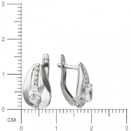 Серьги с фианитами из серебра (арт. 835698)