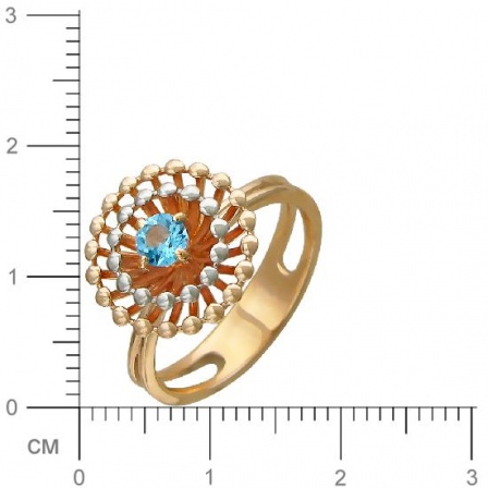 Кольцо с 1 топазом из красного золота (арт. 836180)