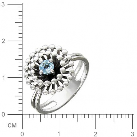 Кольцо с 1 топазом из серебра (арт. 836419)