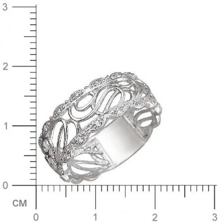 Кольцо с 24 фианитами из серебра (арт. 836837)