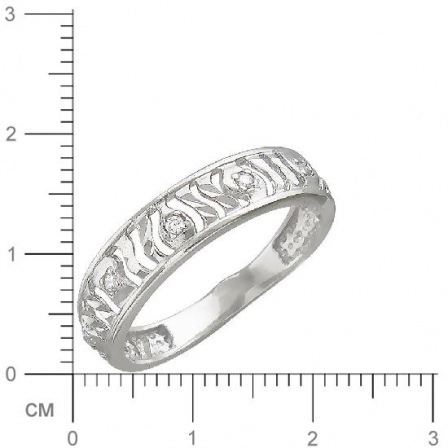Кольцо с 7 фианитами из серебра (арт. 836842)
