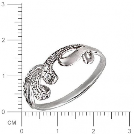 Кольцо с 8 фианитами из серебра (арт. 837150)