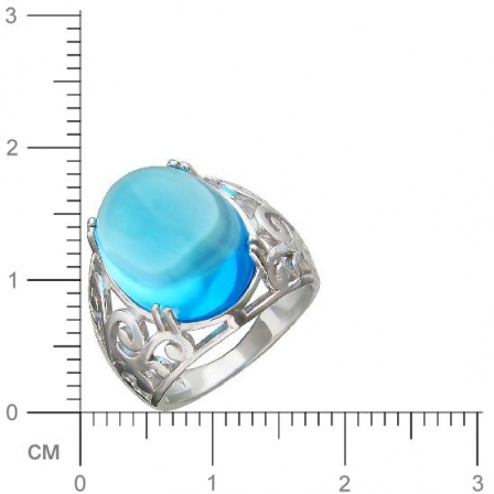 Кольцо с 1 топазом из серебра (арт. 837175)