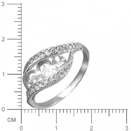 Кольцо с 26 фианитами из серебра (арт. 837186)