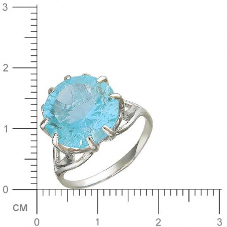 Кольцо с 1 топазом из серебра (арт. 837233)