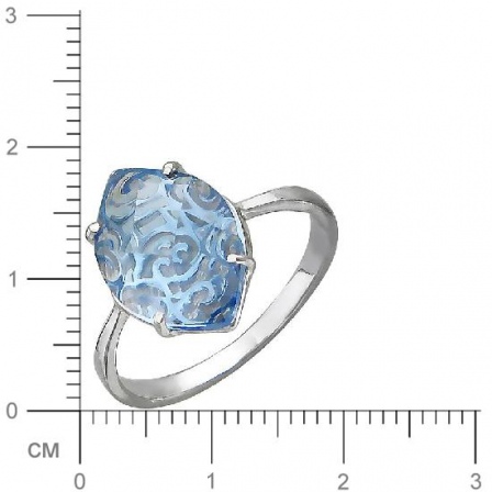 Кольцо с 1 топазом из серебра (арт. 837648)