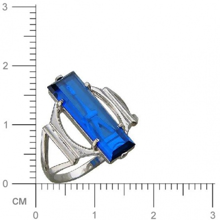 Кольцо с 1 топазом из серебра (арт. 837650)