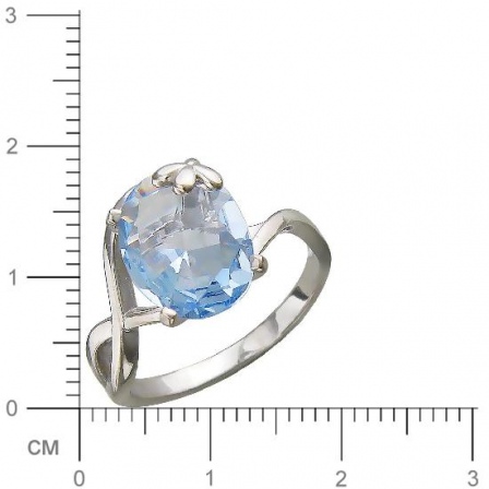 Кольцо с 1 топазом из серебра (арт. 837655)