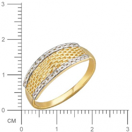 Кольцо с 28 фианитами из жёлтого золота (арт. 838023)