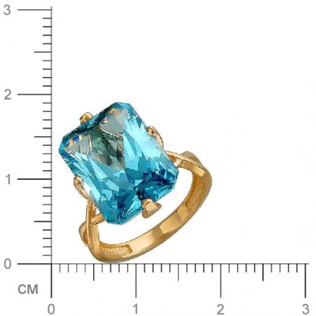Кольцо с 1 аквамарином из красного золота (арт. 839585)