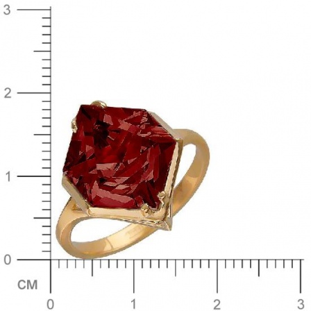 Кольцо с 1 гранатом из красного золота (арт. 839676)