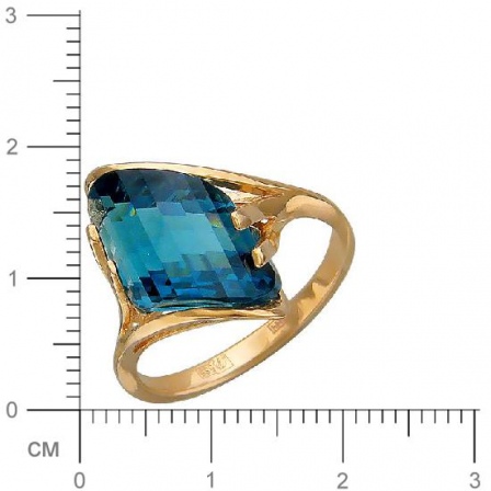 Кольцо с 1 аквамарином из красного золота (арт. 840163)