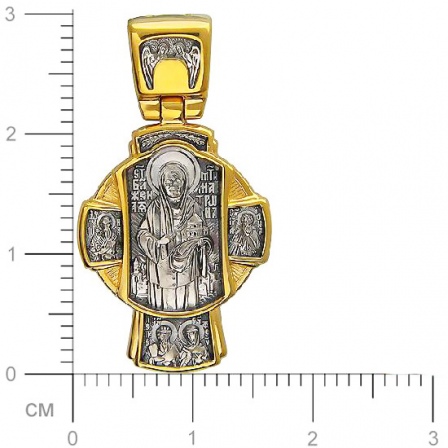 Крестик из чернёного серебра (арт. 842750)